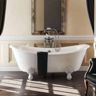 Burlington Bateau Double Ended Bath with Luxury Feet